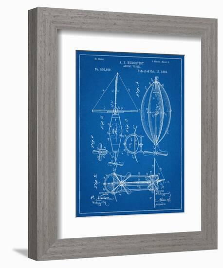 Steampunk Aerial Vessel 1893 Patent-null-Framed Premium Giclee Print