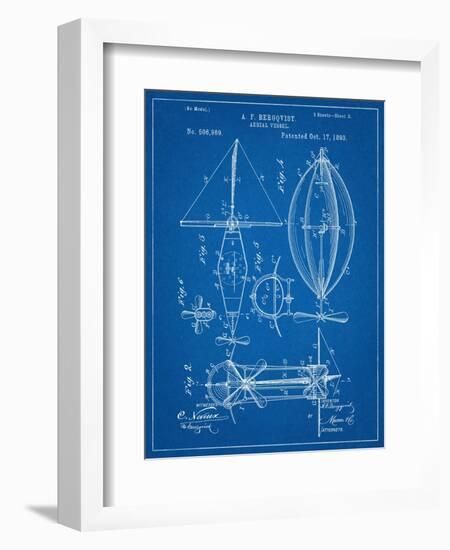 Steampunk Aerial Vessel 1893 Patent-null-Framed Premium Giclee Print