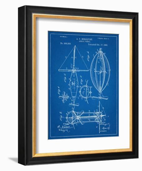 Steampunk Aerial Vessel 1893 Patent-null-Framed Premium Giclee Print