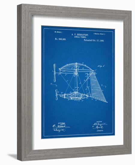 Steampunk Aerial Vessel 1893 Patent-null-Framed Art Print