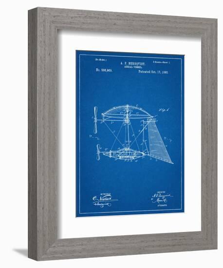 Steampunk Aerial Vessel 1893 Patent-null-Framed Premium Giclee Print