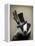 Steampunk Badger in Top Hat-Fab Funky-Framed Stretched Canvas