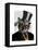 Steampunk Cat - Top Hat and red yellow glasses-Fab Funky-Framed Stretched Canvas