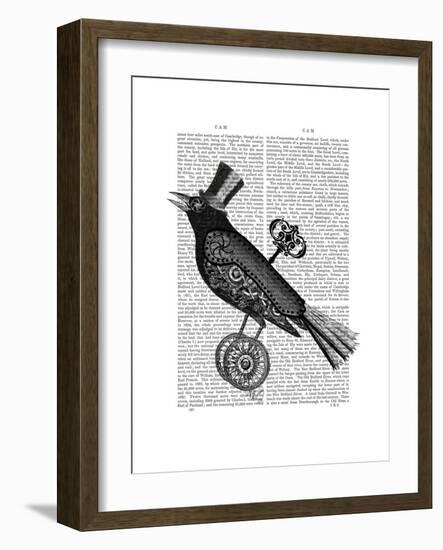 Steampunk Crow-Fab Funky-Framed Premium Giclee Print