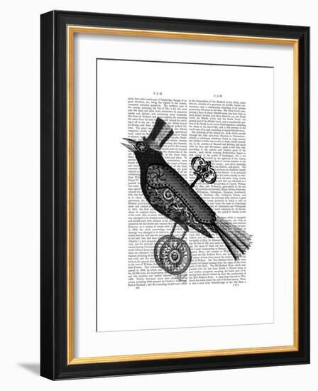 Steampunk Crow-Fab Funky-Framed Premium Giclee Print