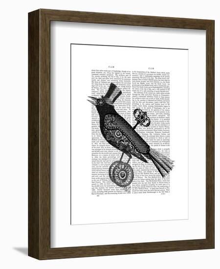Steampunk Crow-Fab Funky-Framed Art Print