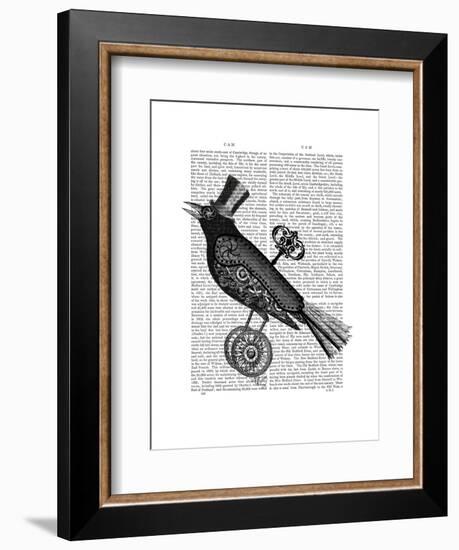 Steampunk Crow-Fab Funky-Framed Art Print