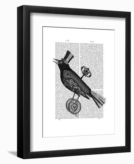 Steampunk Crow-Fab Funky-Framed Art Print