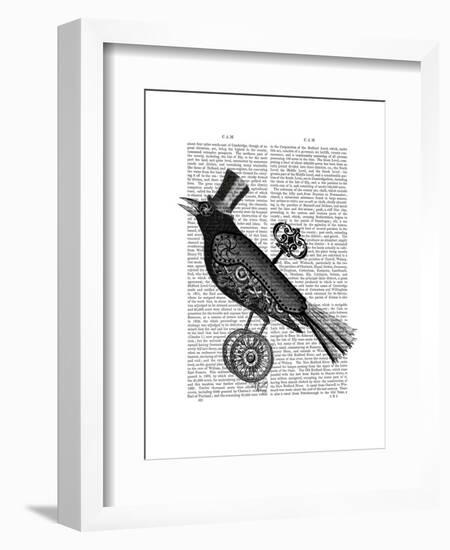 Steampunk Crow-Fab Funky-Framed Art Print