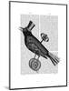 Steampunk Crow-Fab Funky-Mounted Art Print