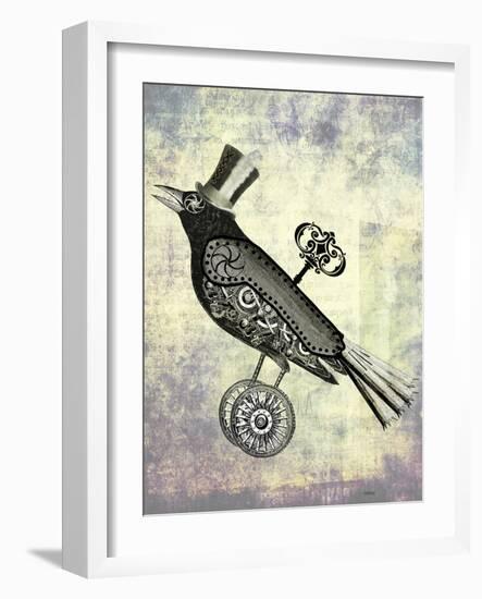 Steampunk Crow-Fab Funky-Framed Art Print