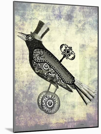 Steampunk Crow-Fab Funky-Mounted Art Print