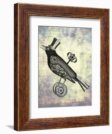 Steampunk Crow-Fab Funky-Framed Art Print