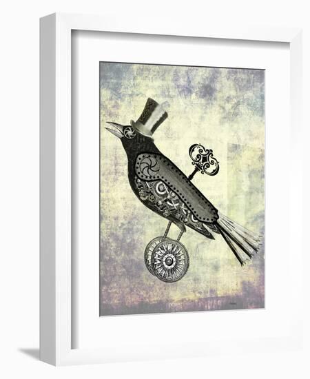 Steampunk Crow-Fab Funky-Framed Art Print