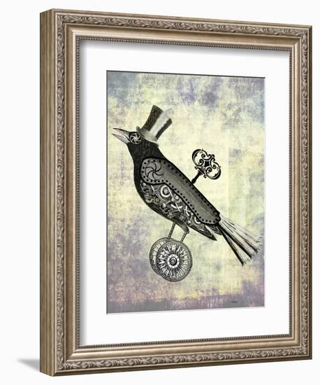 Steampunk Crow-Fab Funky-Framed Premium Giclee Print