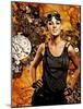 Steampunk Girl Over Grunge Background-NejroN Photo-Mounted Photographic Print