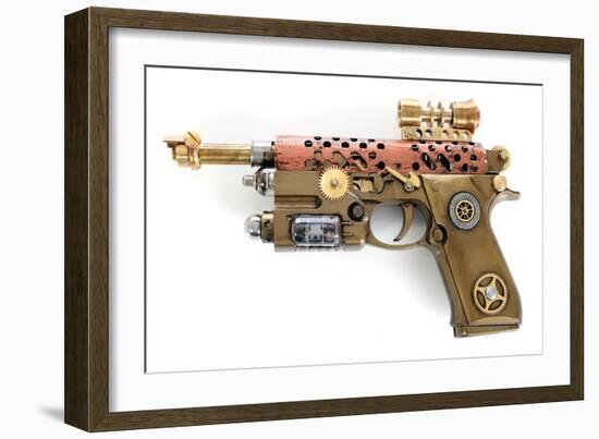 Steampunk Hand Cannon-3355m-Framed Art Print