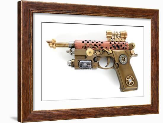 Steampunk Hand Cannon-3355m-Framed Art Print