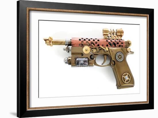 Steampunk Hand Cannon-3355m-Framed Art Print