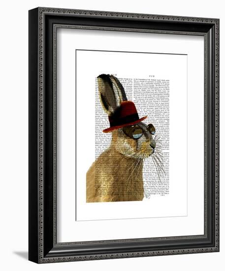 Steampunk Hare with Bowler Hat-Fab Funky-Framed Art Print