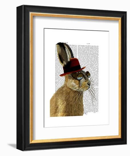 Steampunk Hare with Bowler Hat-Fab Funky-Framed Art Print