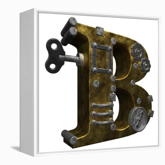 Steampunk Letter B-drizzd-Framed Stretched Canvas