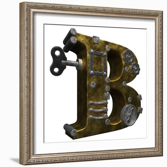 Steampunk Letter B-drizzd-Framed Premium Giclee Print