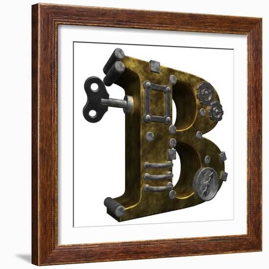 Steampunk Letter B-drizzd-Framed Premium Giclee Print