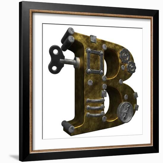 Steampunk Letter B-drizzd-Framed Premium Giclee Print