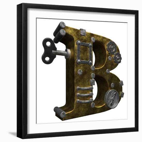 Steampunk Letter B-drizzd-Framed Premium Giclee Print