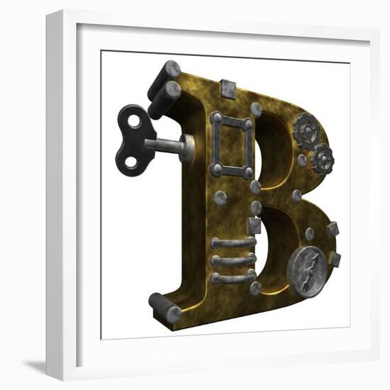 Steampunk Letter B-drizzd-Framed Premium Giclee Print