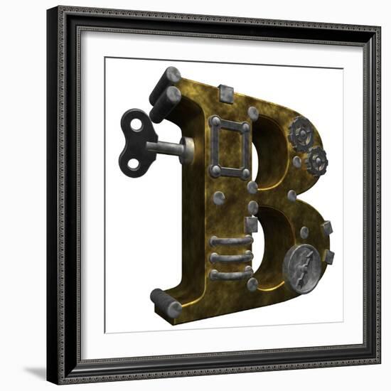 Steampunk Letter B-drizzd-Framed Premium Giclee Print