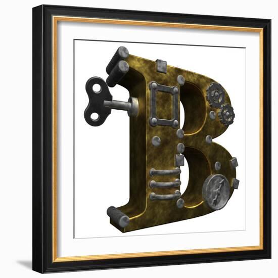 Steampunk Letter B-drizzd-Framed Premium Giclee Print