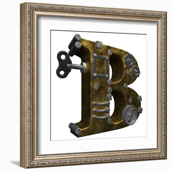 Steampunk Letter B-drizzd-Framed Art Print