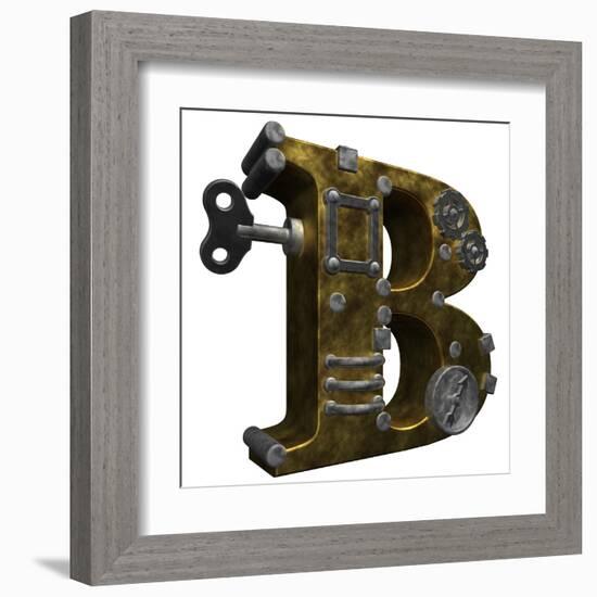 Steampunk Letter B-drizzd-Framed Art Print