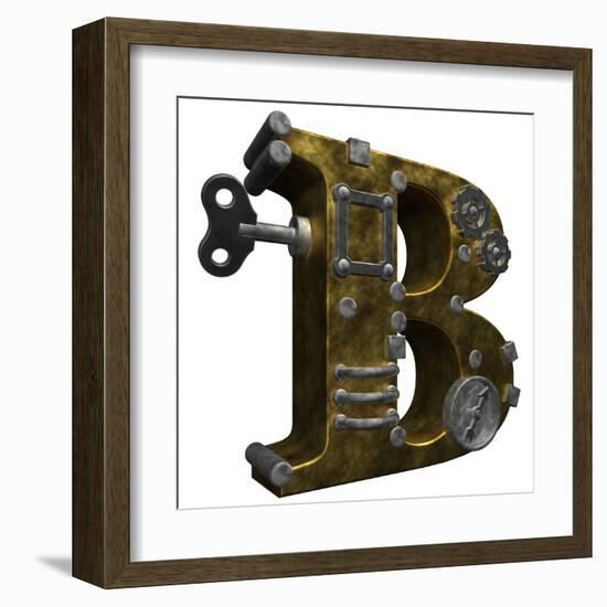 Steampunk Letter B-drizzd-Framed Art Print