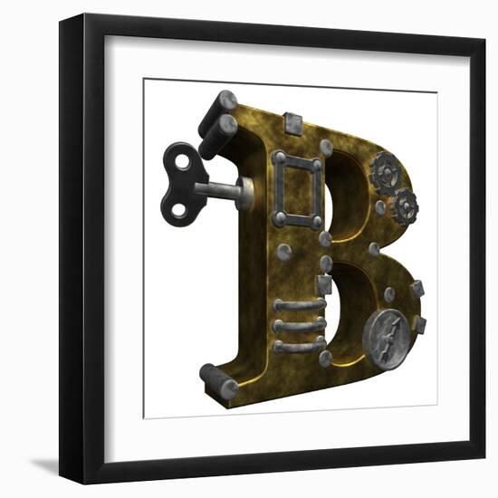 Steampunk Letter B-drizzd-Framed Art Print