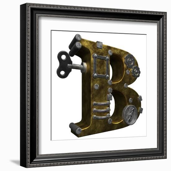 Steampunk Letter B-drizzd-Framed Art Print