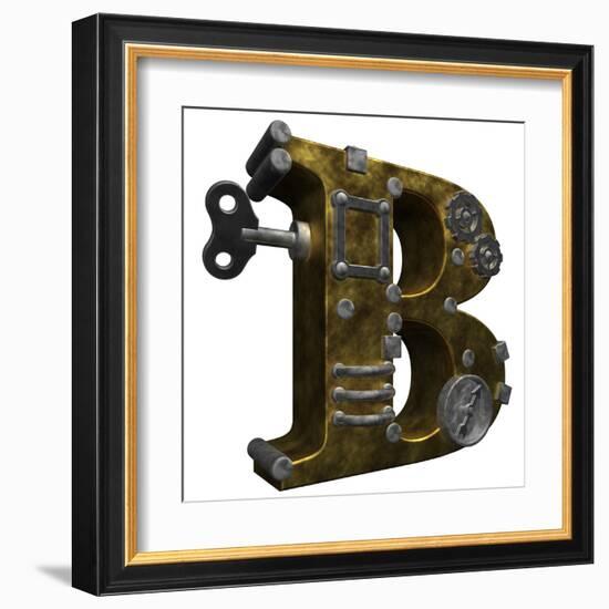 Steampunk Letter B-drizzd-Framed Art Print