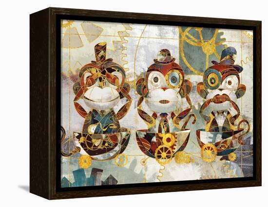 Steampunk Monkeys-Eric Yang-Framed Stretched Canvas