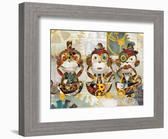 Steampunk Monkeys-Eric Yang-Framed Premium Giclee Print