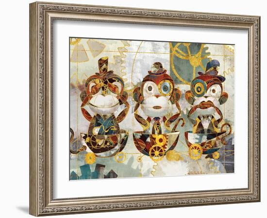 Steampunk Monkeys-Eric Yang-Framed Art Print