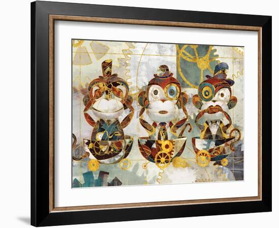 Steampunk Monkeys-Eric Yang-Framed Art Print