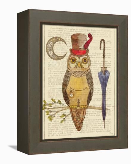 Steampunk Owl I-Elyse DeNeige-Framed Stretched Canvas