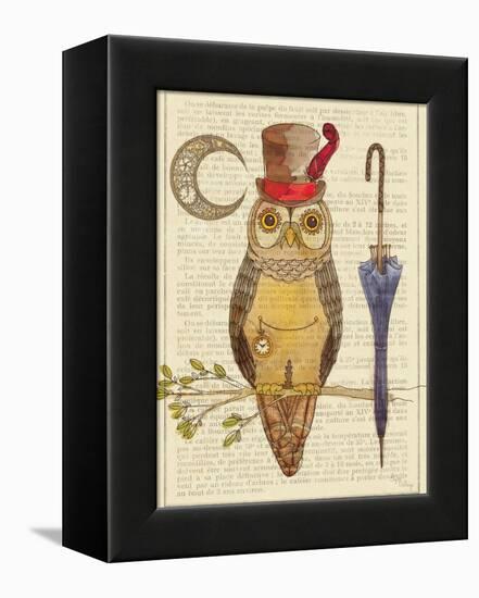 Steampunk Owl I-Elyse DeNeige-Framed Stretched Canvas