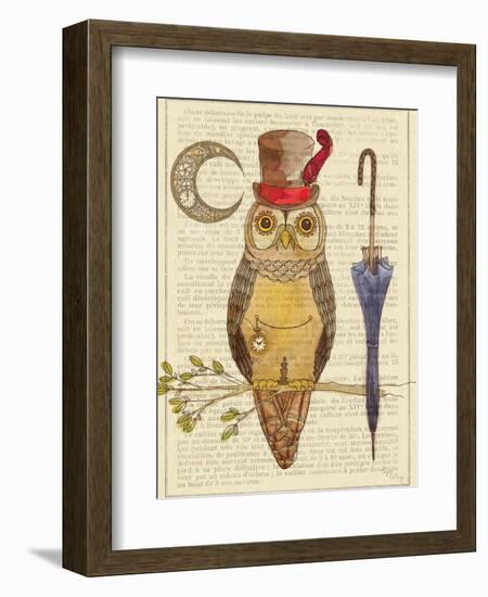 Steampunk Owl I-Elyse DeNeige-Framed Premium Giclee Print