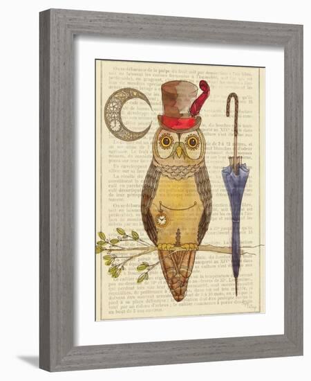 Steampunk Owl I-Elyse DeNeige-Framed Art Print