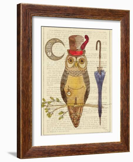 Steampunk Owl I-Elyse DeNeige-Framed Art Print