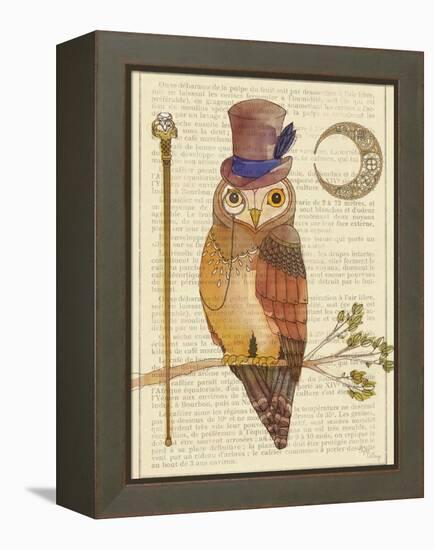 Steampunk Owl II-Elyse DeNeige-Framed Stretched Canvas