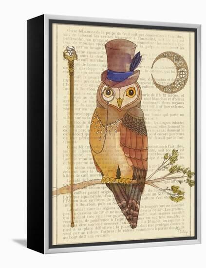 Steampunk Owl II-Elyse DeNeige-Framed Stretched Canvas